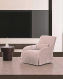 BUTACA ESTACIONARIA EN TELA TEXTURIZADA GRIS