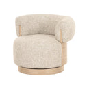 BUTACA GIRATORIA EN TELA TEXTURIZADA KAKI