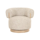 BUTACA GIRATORIA EN TELA TEXTURIZADA KAKI