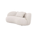 SOFA ESTACIONARIO DE DOS ASIENTOS EN TELA CREMA BEIGE