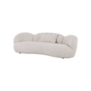 SOFA ESTACIONARIO DE TRES ASIENTOS EN TELA BEIGE
