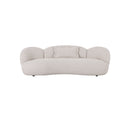 SOFA ESTACIONARIO DE TRES ASIENTOS EN TELA BEIGE