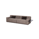 SOFA SECCIONAL ESTACIONARIO EN TELA MARRON