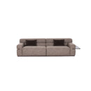 SOFA SECCIONAL ESTACIONARIO EN TELA MARRON