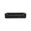 SOFA ESTACIONARIO DE CUATRO ASIENTOS EN TELA VERDE OSCURO