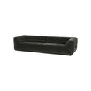 SOFA ESTACIONARIO DE CUATRO ASIENTOS EN TELA VERDE OSCURO