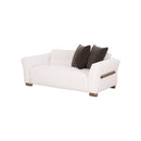 SOFA ESTACIONARIO DE DOS ASIENTOS EN TELA BEIGE
