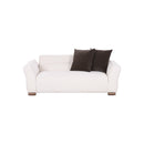 SOFA ESTACIONARIO DE DOS ASIENTOS EN TELA BEIGE