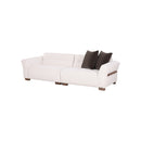 SOFA ESTACIONARIO DE CUATRO ASIENTOS EN TELA BEIGE