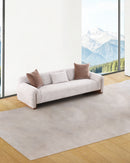 SOFA ESTACIONARIO DE CUATRO ASIENTOS EN TELA BEIGE