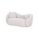 SOFA ESTACIONARIO DE DOS ASIENTOS EN TELA BEIGE