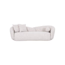SOFA ESTACIONARIO DE TRES ASIENTOS EN TELA BEIGE