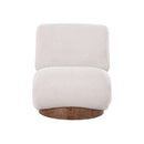 BUTACA GIRATORIA EN TELA BEIGE