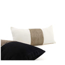 COJIN BLACO MARFIL, RIBETE NOMADA DE DOBLE CAPA, BASE DE LINO