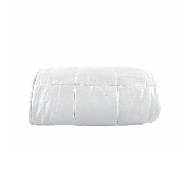QUILTED BEDSPREAD WHITE  270X270CM