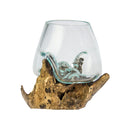 GOTA DE AGUA DECORATIVA EN MADERA Y VIDRIO