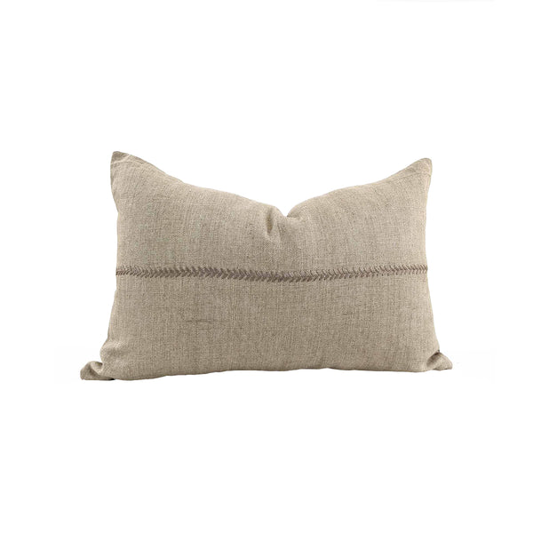 COJIN DE LINO ARTESANO, COLOR BEIGE
