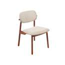 SILLA DE COMEDOR CARIOCA EN TELA SUAVE CREMA