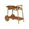 CARRITO DE BAR CARIOCA EN MADERA DE ACABADO NATURAL, METAL DORADO