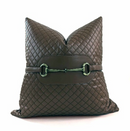 COJIN DE PIEL ACOLCHADO, COCO OSCURO