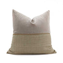 COJIN DE TERCIOPELO EN ALGODON Y LINO ARTESANO, COLOR AMATISTA