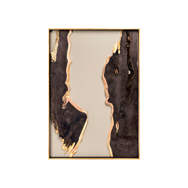 WOOD, GOLD FOIL, LEATHER BASE, 6612 GOLD