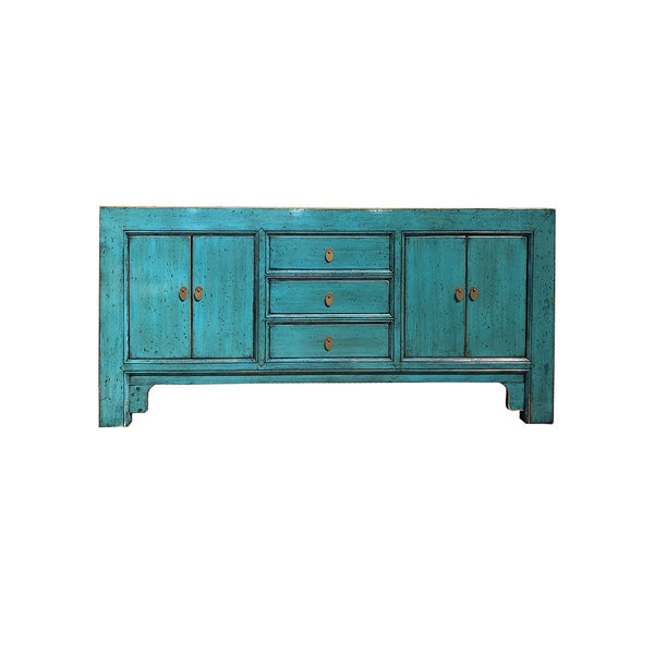 BUFETERA DE TRES GAVETAS AZUL AQUA