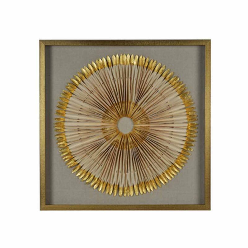 CUADRO DE TÉCNICA MIXTA DORADO