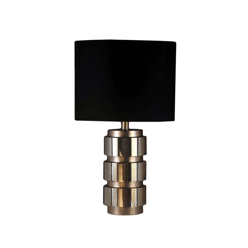 SOLID CYSTAL TABLE LAMP WITH METAL ACCENTS