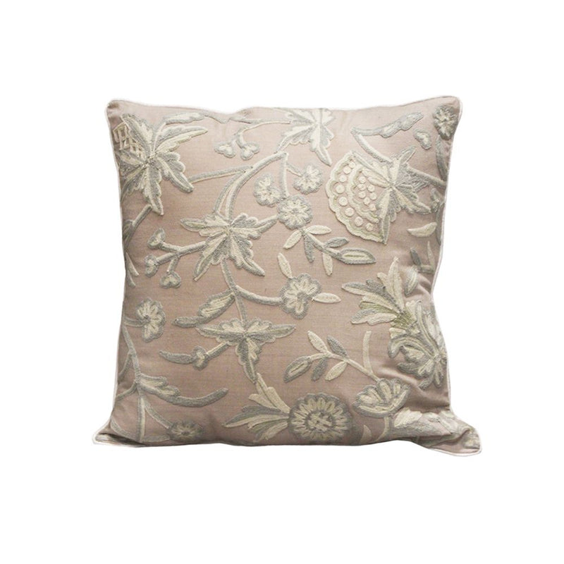 CREWEL EMBROIDERED CUSHION COVER
