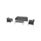 SET DE EXTERIOR TANGO EN CUERDA NEGRO CARBON Y TELA GRIS W1836-002