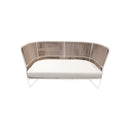 SOFA DE DOS ASIENTOS DREAM EN CUERDA BEIGE Y MARCO BLANCO