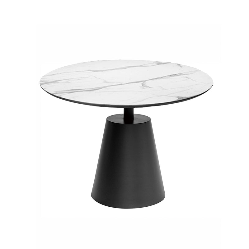 MESA DE COMEDOR CONE CON TOPE DE CERAMICA ESTILO MARMOL