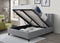 CAMA KING EN TELA GRIS