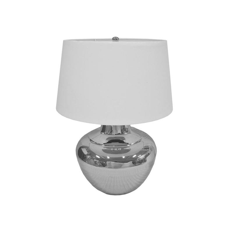 TABLE LAMP W/WHITE SHADE