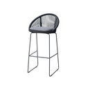 STAINLESS STEEL, ROPE BAR CHAIR, WITH STAINLESS STEELBASE