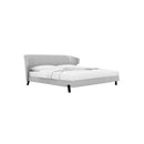 CAMA KING EMBRACE TAPIZADA EN TELA GRIS