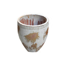 MACETERO PARA PLANTAS DE CERAMICA EN COLOR CREMA