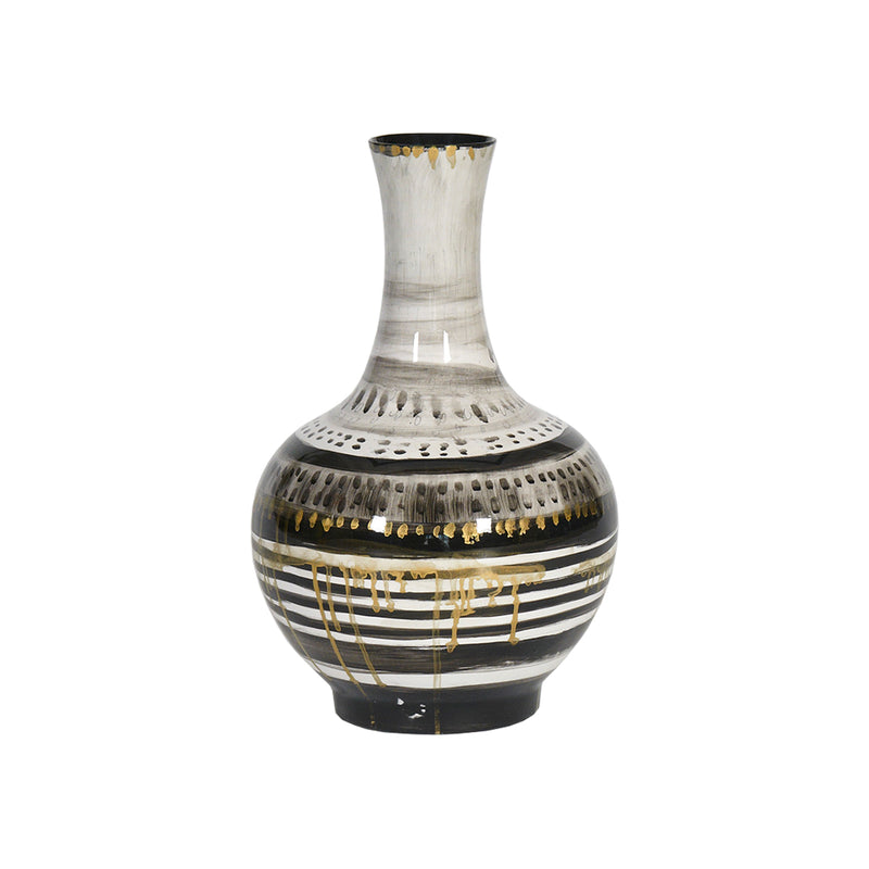 VASE WHITE GREY