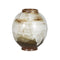 FLORERO PORCELANA BLANCO Y MARRON