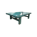 MESA DE CENTRO EN MADERA AZUL BRILLANTE