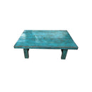 MESA DE CENTRO EN MADERA AZUL BRILLANTE