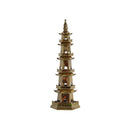 PAGODA EN PORCELANA DORADA