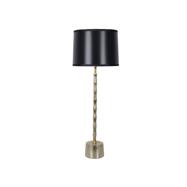 LAMPARA DE MESA CON BASE EN ACERO COLOR DORADO