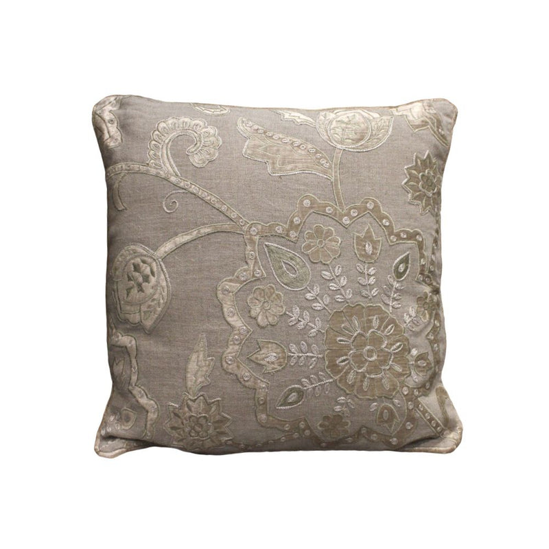 APPLIQUE CUSHION COVER WITH VACCUMISED FILLER