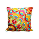 ***HAND EMBROIDERED WOOLEN CUSHION MULTI  20X20