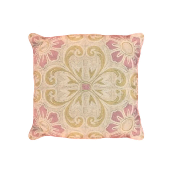 ***CREWEL EMBROIDERED CUSHION COVER WITH FILLER