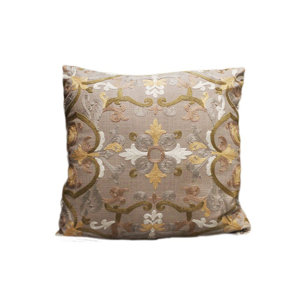 ***CREWEL EMBROIDERED CUSHION COVER WITH FILLER