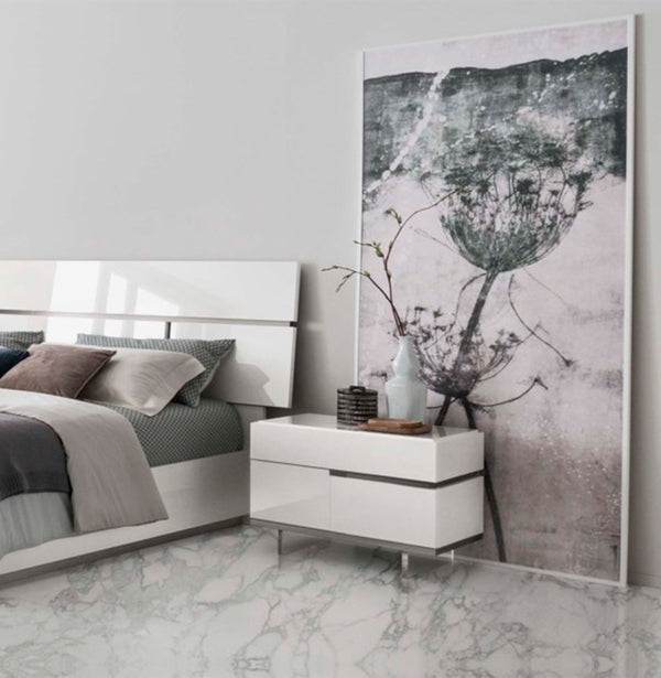 MESA DE NOCHE DERECHA ARTEMIDE ACABADO BLANCO BRILLANTE