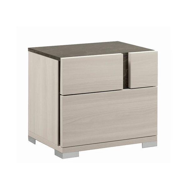 MESA DE NOCHE TEODORA EN MADERA DE ALTO BRILLO